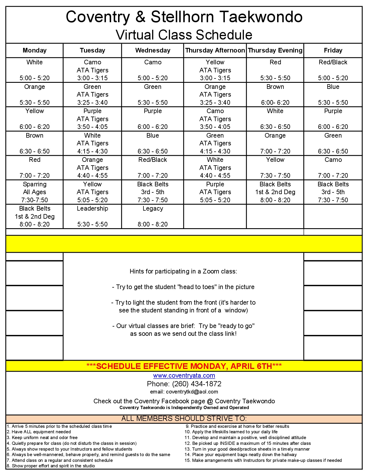 FortWayneATA Virtual Schedule Fort Wayne ATA