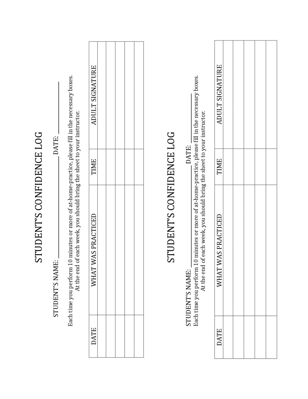 Practice Sheets - Fort Wayne ATA